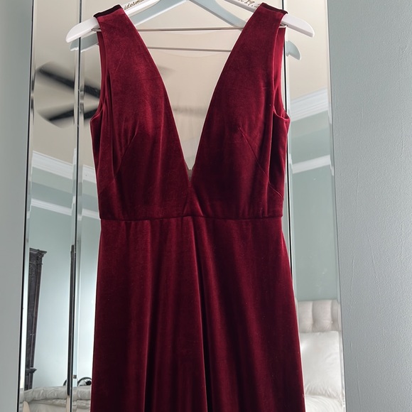 Jenny Yoo Logan Velvet Gown Size 8 - Picture 2 of 6
